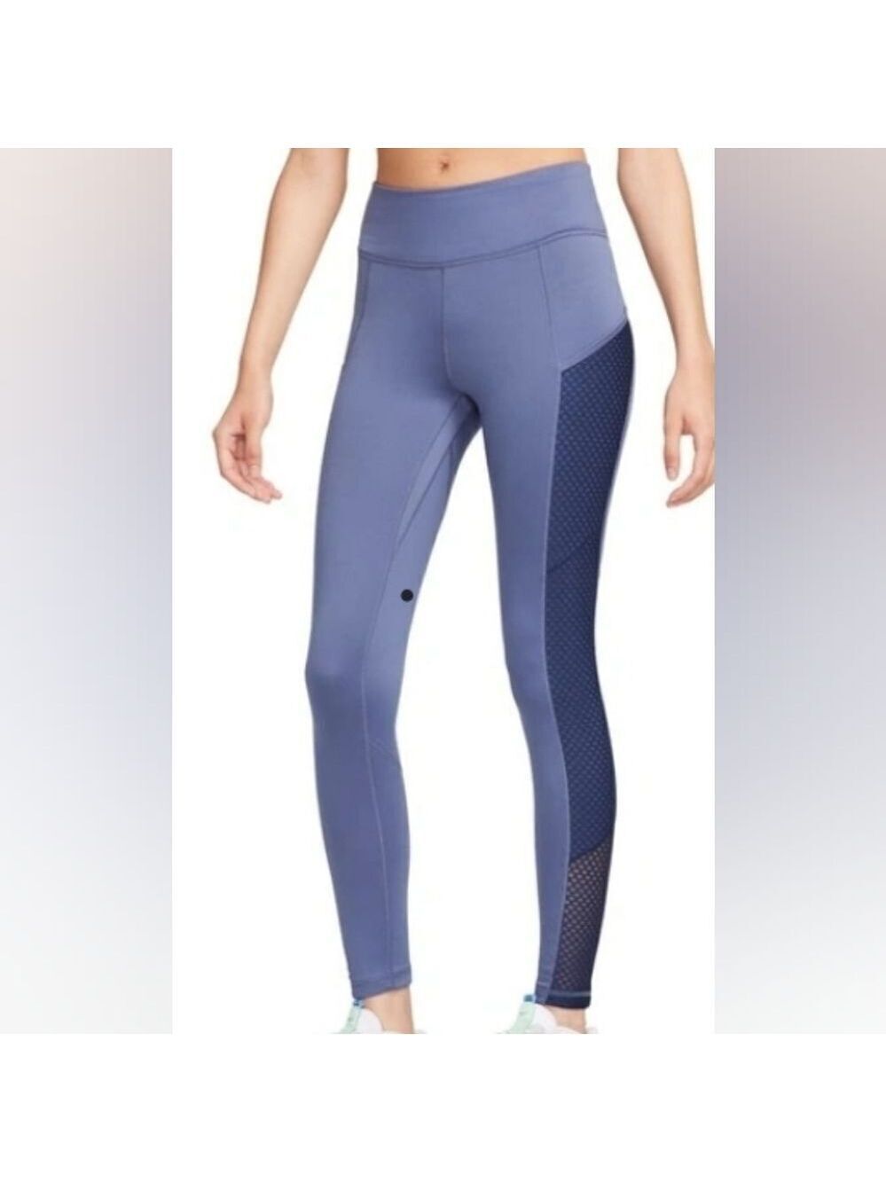 1254 NWT Nike Therma-FIT Training Leggings Mid Rise Full Length Blue Women's XS